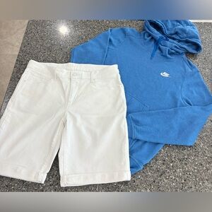 Womens LEVI’S/NIKE Denim Shorts & Hoodie Sweatshirt, sz 31